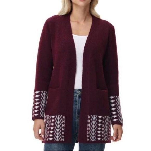 Frye Sweaters - Frye Burgundy Knit cardigan Sweater